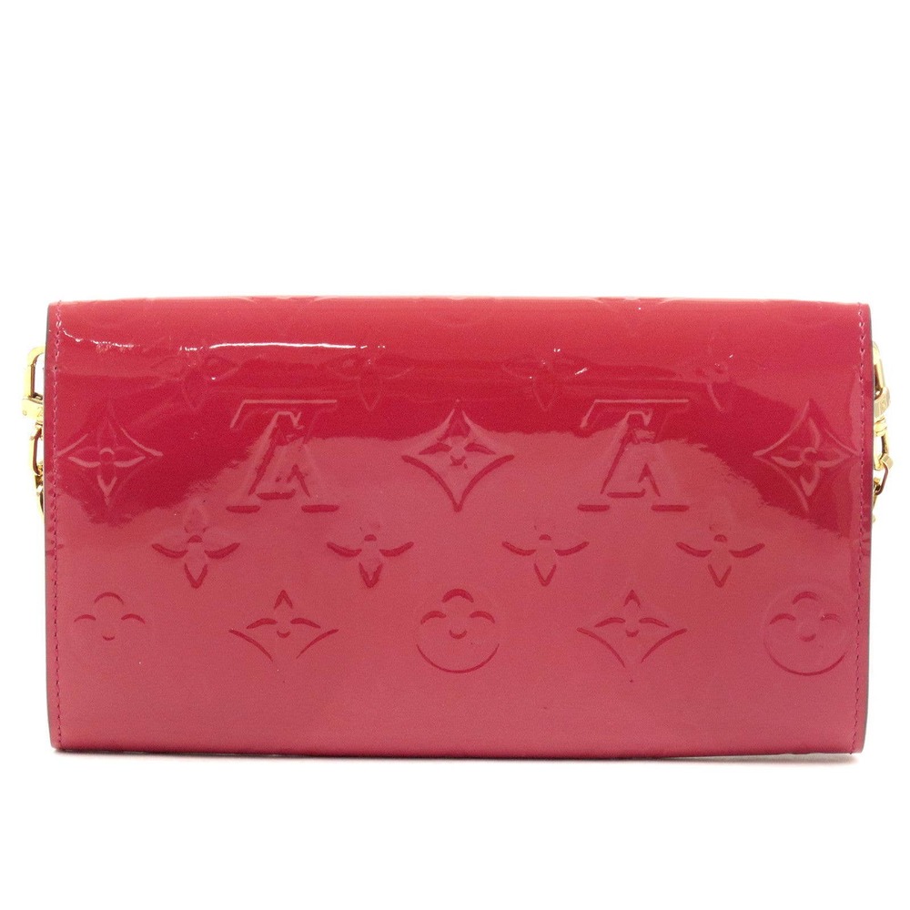 💎✨BEAUTIFUL✨💎 Louis Vuitton Vernis Portefeuille Sarah Chain Wallet Rose Indien